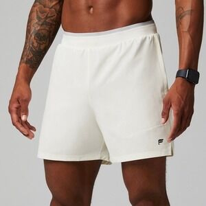 Fabletics Men's Bone Fundamental II Lined Shorts Sz Large Minimalist Activewear